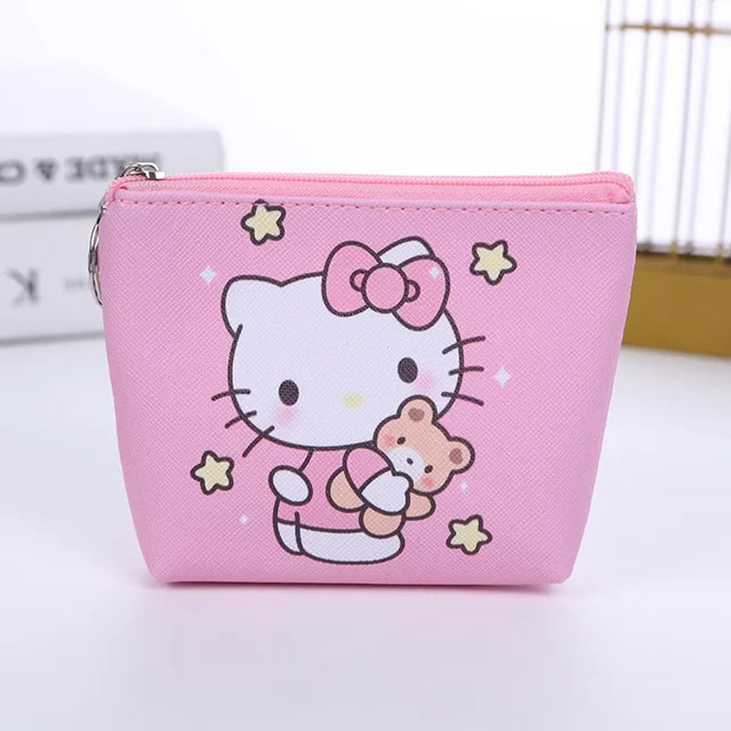 Purse Coin Purses Cartoon Printed PU Melody Cute Wallet Bag Keychains Storage Bag Sanrio Kuromi Kawaii Mini Pouch