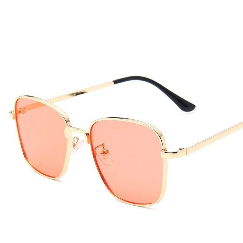 Classic Fashion Sunglasses Women Anti-Reflective Sun Mirror Vintage Square Metal Eyewear Men Driving Sun Glasses Uv400