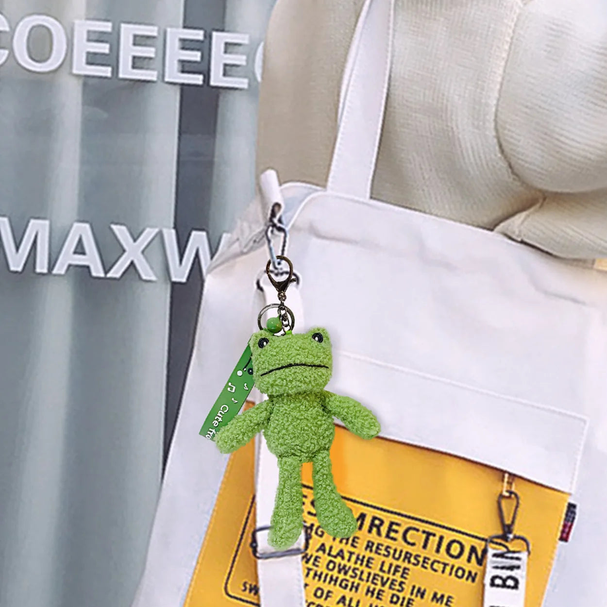 Cute Cartoon Animal Plush Toy Keychain Backpack Keychain Coin Bag Frog Accessories Gift Kawaii Car Accessories