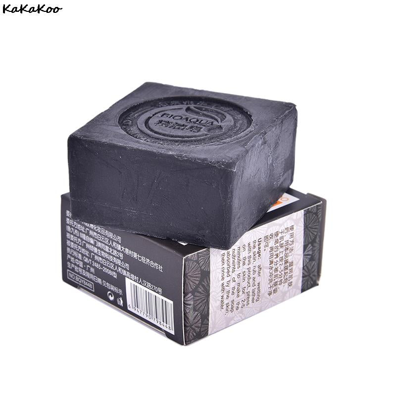 "Ultimate Beauty Secret: Bamboo Charcoal Handmade Soap for Flawless Skin - Whitens, Deeply Cleanses, Controls Oil, and Nourishes Hair - Your All-In-One Skin Care Solution!"