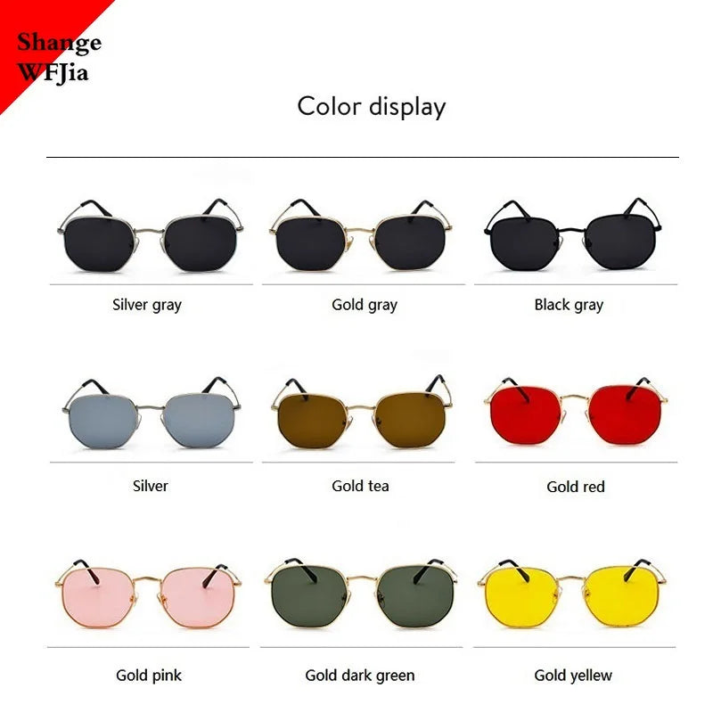 HOT Men Hexagon Sunglases Women Brand Driving Shades Male Sunglasses for Men'S Glasses Gafas De Sol UV400