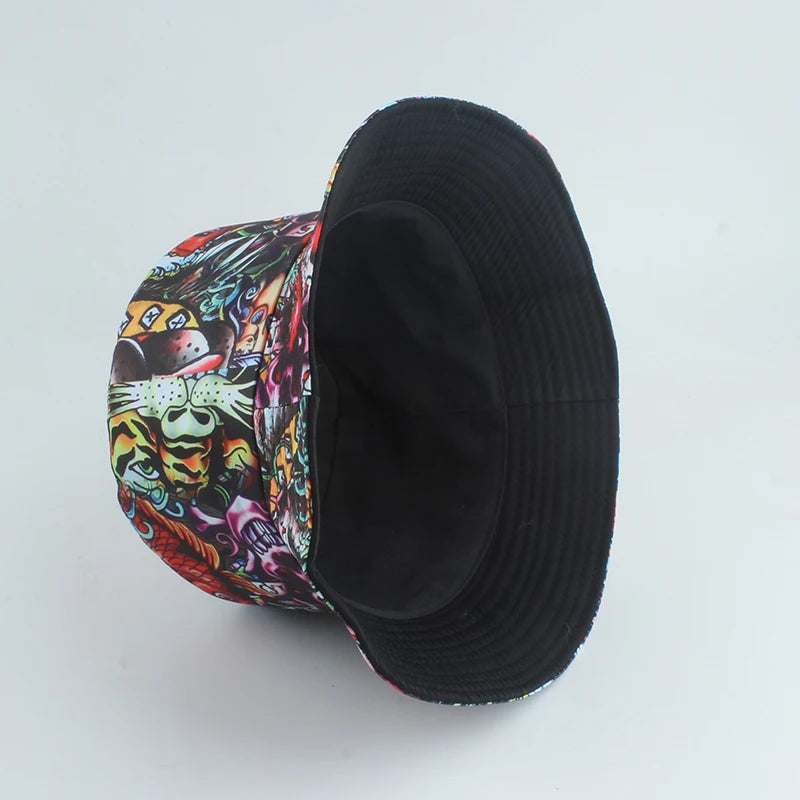 2021 Harajuku Fisherman Hat Reversible Bucket Hats for Men Women Fashion Bob Chapeau Street Hip Hop Bucket Cap