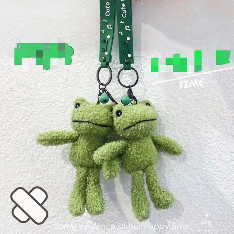 Cute Cartoon Animal Plush Toy Keychain Backpack Keychain Coin Bag Frog Accessories Gift Kawaii Car Accessories