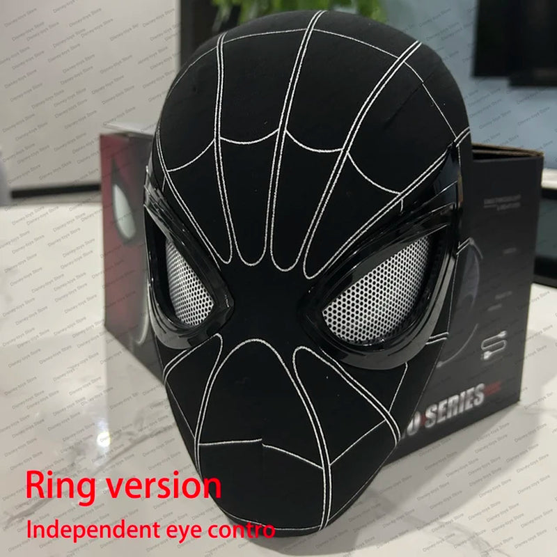 Spiderman No Way Home Headgear Cosplay Moving Eyes Mask Spider Man 1:1 Remote Control Elastic Mask Toys for Adults Kids Gift