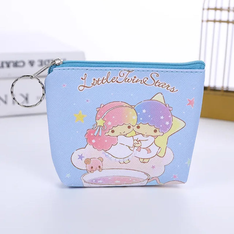 Purse Coin Purses Cartoon Printed PU Melody Cute Wallet Bag Keychains Storage Bag Sanrio Kuromi Kawaii Mini Pouch