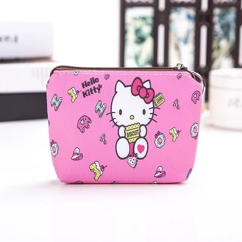 Purse Coin Purses Cartoon Printed PU Melody Cute Wallet Bag Keychains Storage Bag Sanrio Kuromi Kawaii Mini Pouch