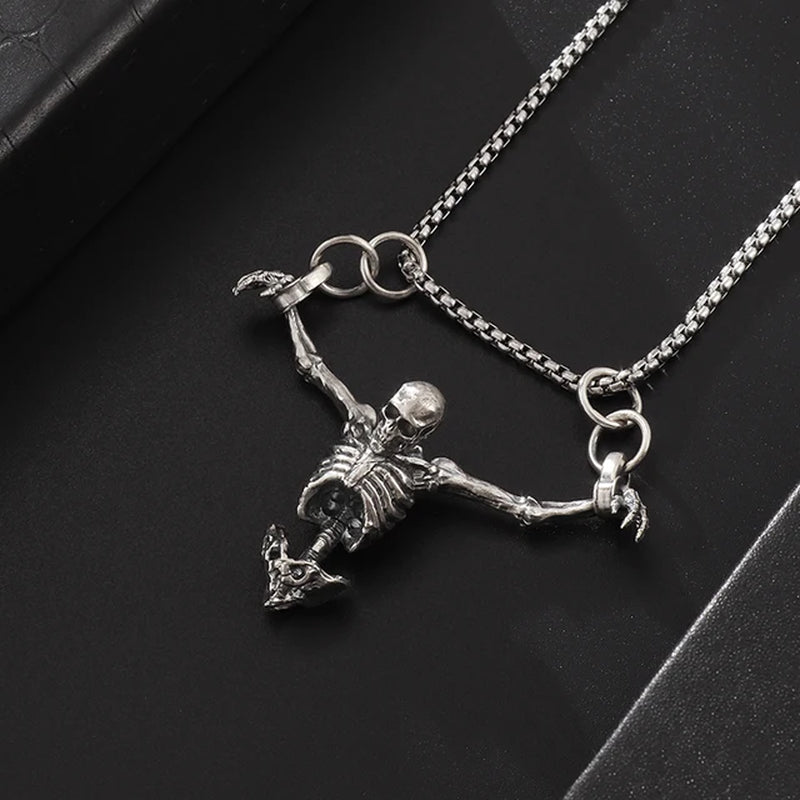 Fashion Cool Ultra-Thin Heavy Waist Chain Men\\\'S Skull Keychain Wallet Chain Gothic Biker Fashion Accessories